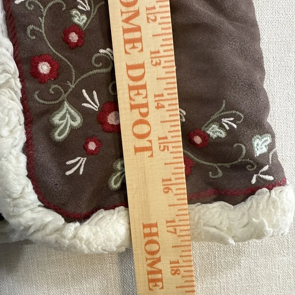 Phoebe Buffay Inspired Baby Faux Suede Coat 12–18M Brown Sherpa Trim Cottagecore